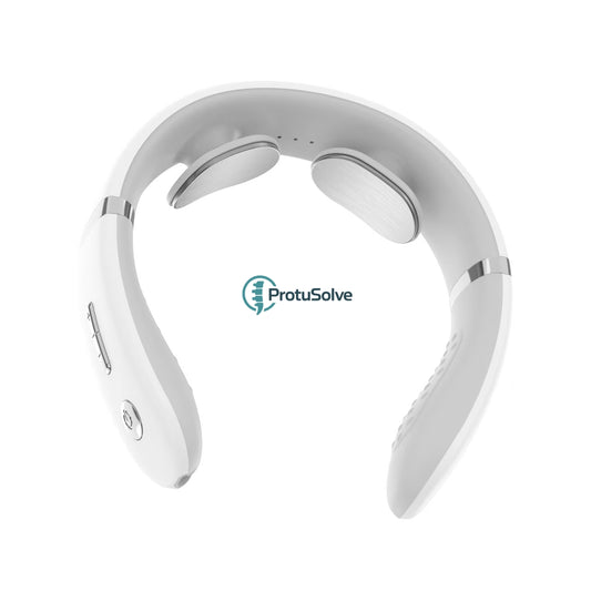 Massaggiatore Cervicale TENS con Calore – ProtuSolve, 10 Modalità, Ricaricabile USB